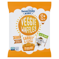 Veggie Waffles, Carrot & Cumin, 10g, 12months+ Baby Food - Heavenly Tasty Organics